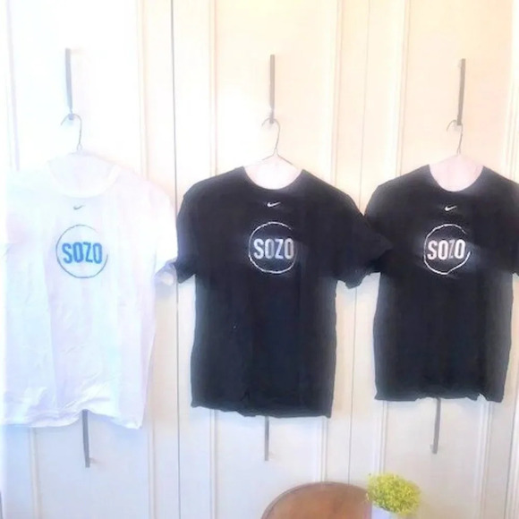 Set 3 Sozo‎ white/black short sleeved t shirts L - Picture 1 of 11